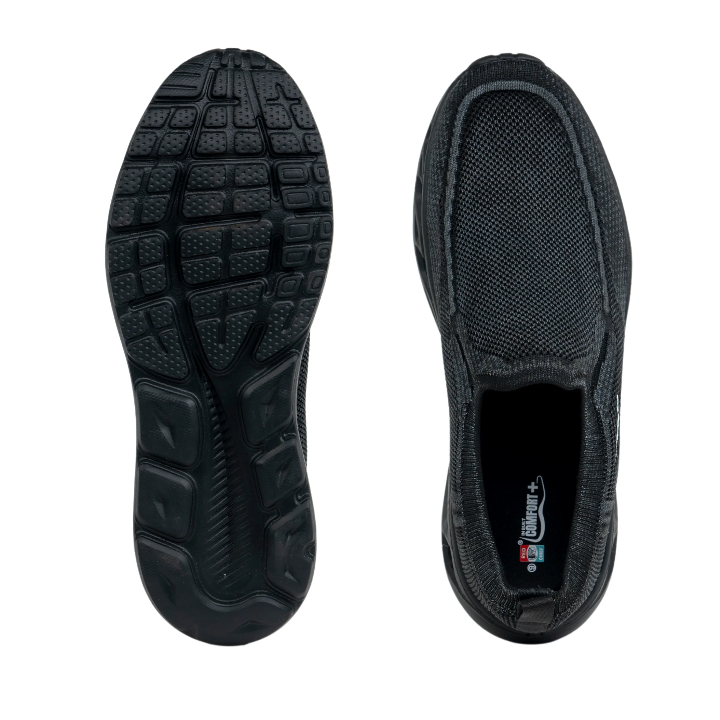 Red Chief Sports Black Walking Shoes for Men W7017 001 - Image 4