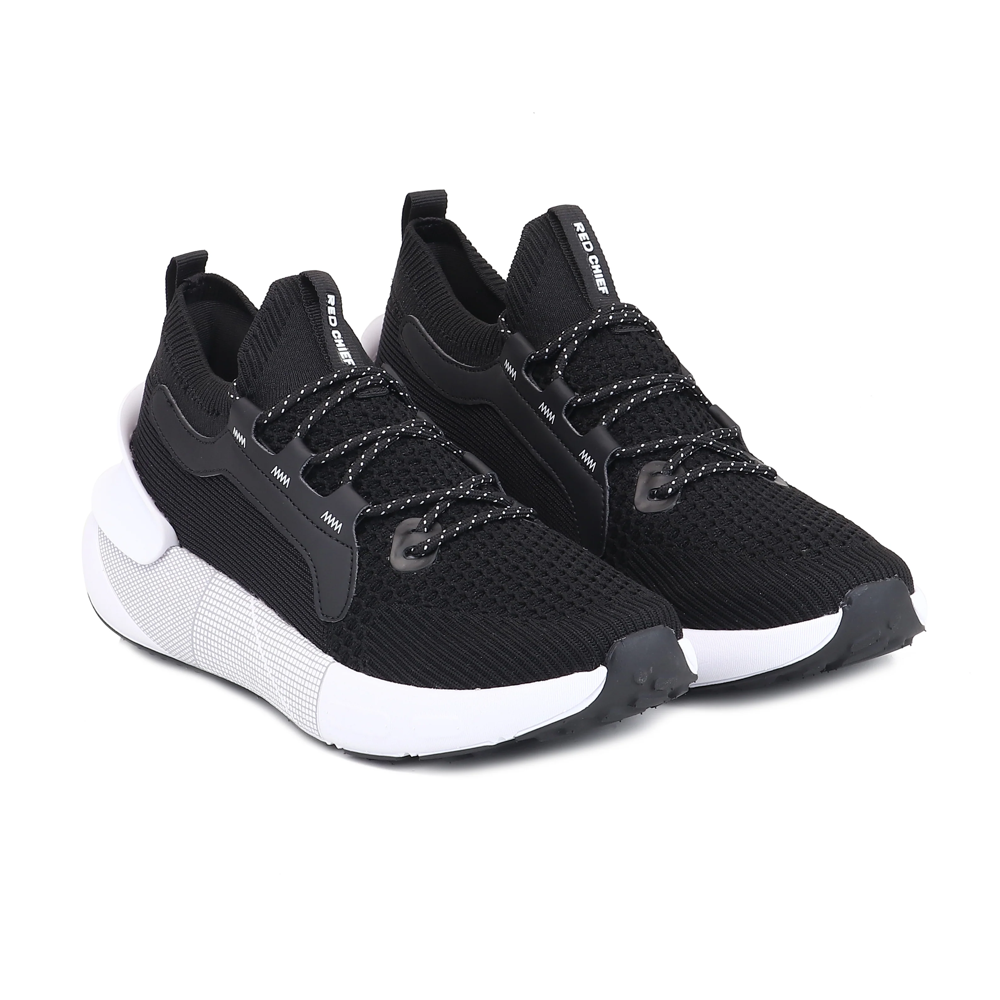 Red Chief Sports Black & White Walking Shoes for Men W7021 F013 - Image 4