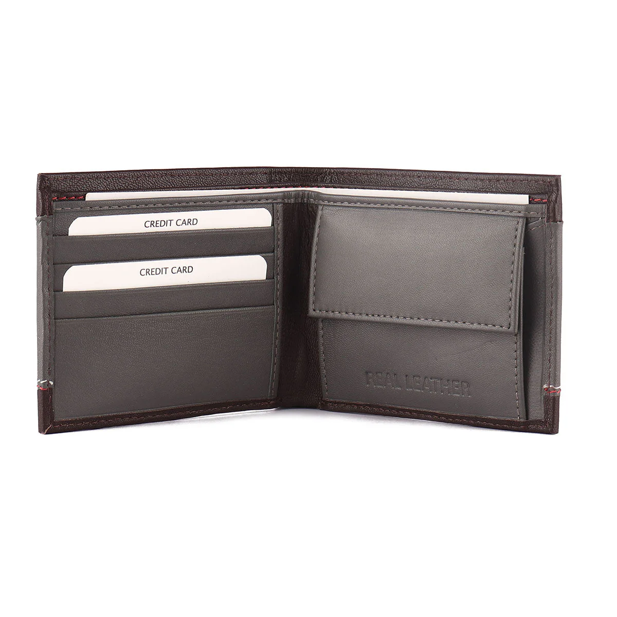 Red Chief Brown Grey Wallet for Men A90122 1250 - Image 3