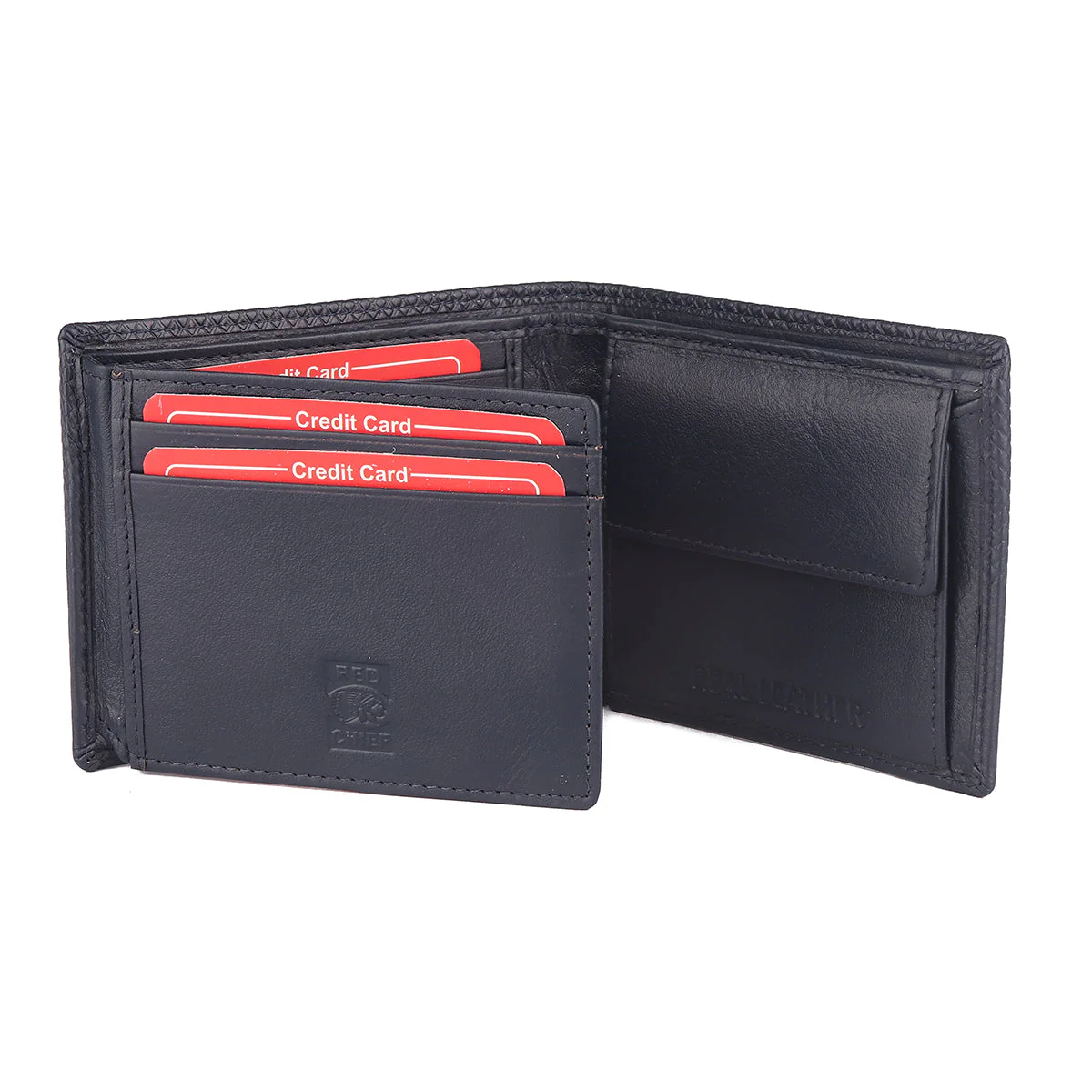 Red Chief Blue Wallet for Men A90145 002 - Image 4